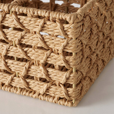Shportë rregulluese Boltze Home Chariso, 17x17x21cm, letër e thurur, ngjyrë natyrale