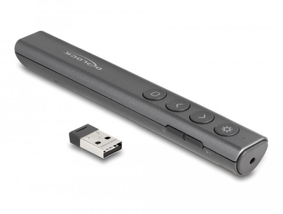 Telekomandë prezantimi Delock, 6 butona, USB, antracit