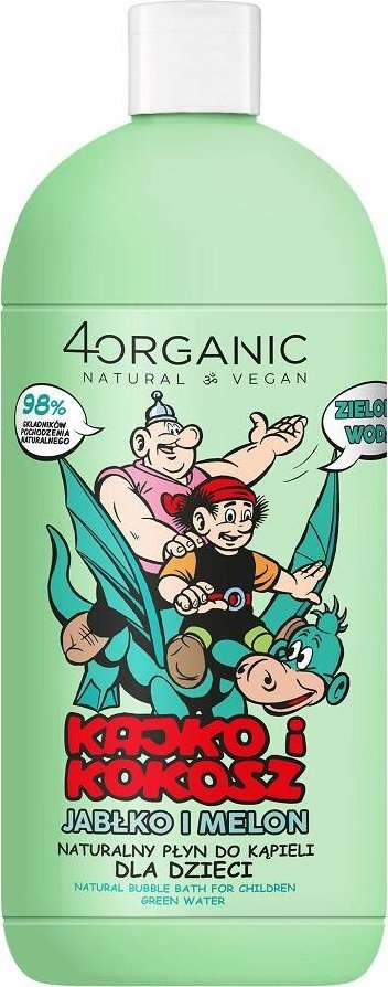 Lëng banje për kalamaj 4Organic Kajko i Kokosz, me mollë dhe shalqi, 500ml, jeshil
