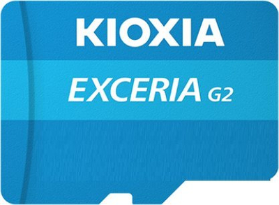 Kartë memorie Kioxia Exceria G2 MicroSDXC, 128GB, Class 10 UHS I U3 A1 V30, e gjelbër