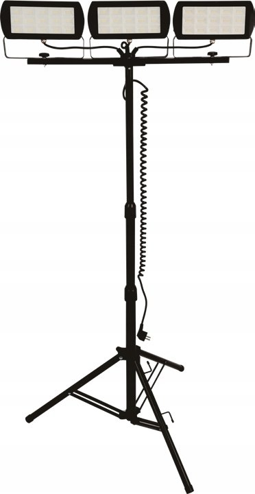 Reflektor LED me tripod Germina 3x45W, dritë e ftohtë, IP65, i zi