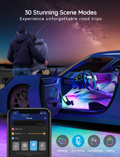 Shirit drite për makinë Govee Smart LED RGBIC