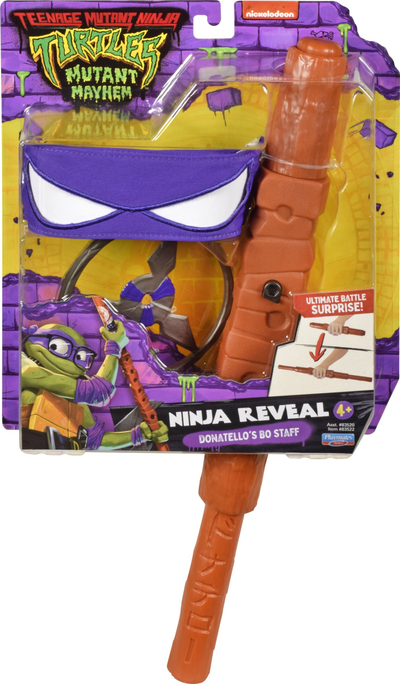 Set loje Ninja Turtles Donatello Reveal, shkop që zgjatet, maskë, lejla
