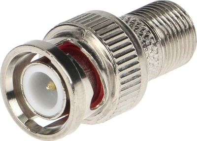 Adapter BNC në F plug, metalik, argjendtë