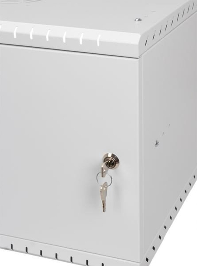 Kabinet mur për rrjet LEXI Net LX19 6U, 19", 520mm, 450mm, derë xhami, gri