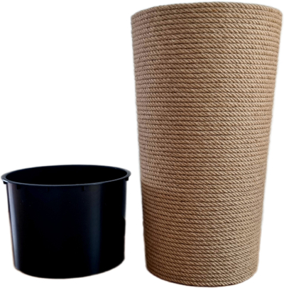 Vazo dekorative Adoni Boho Jute, 44cm, lartësia 75cm, beige