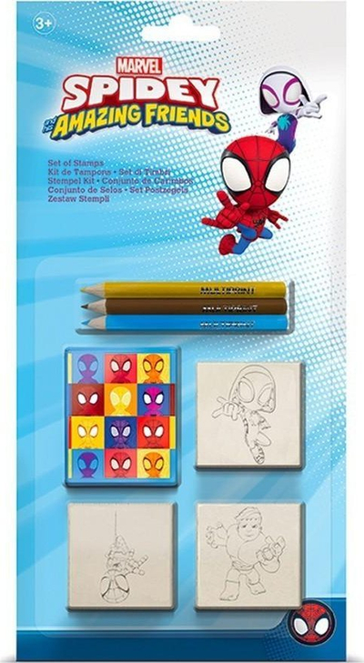 Set vula Multiprint Spidey Stamps, 3 copë, për kalamaj, shumëngjyrësh