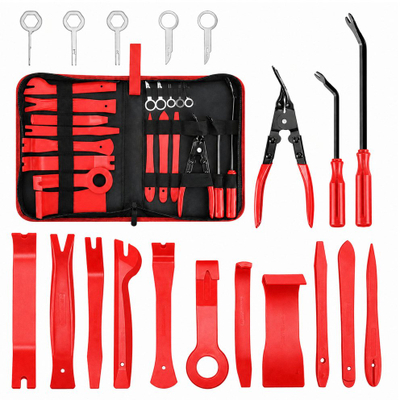 Set veglash Lean Upholstery Removal, 19 copë, me çantë organizuese, i kuq