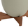 Set vazo dekorative HomeMarkt SEON HM4686.09, terrakotë, bazë dru teak, e bardhë me jeshile