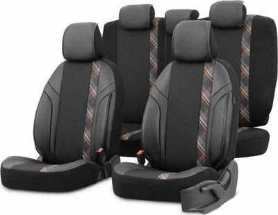 Mbulesë sediljesh Otom HORIZON 1805 OT86745, material tekstili, portokalli, sediljet përpara edhe mrapa