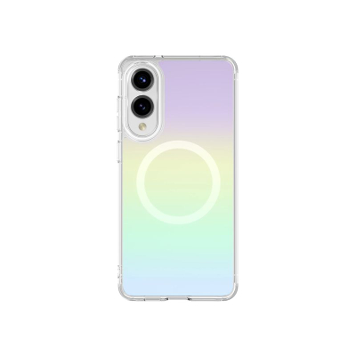 Mbrojtëse telefoni Amazingthing Minimal Mag për Samsung Galaxy S25 Edge, unazë magnetike, transparente me shkëlqim shumëngjyrësh
