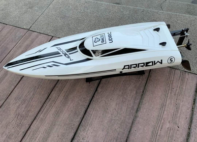 Varkë me telekomandë Amewi RC Model Speedboat RtR, 633 mm, 2.4 GHz, e bardhë
