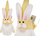 Ornament pranveror Saska Gift Gnome Bunny, 20cm, dekor Pashkësh, i verdhë e bardhë