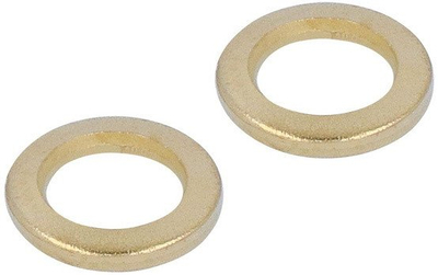 Unaza metalike artizanale me veshje bronxi (brass plated), 12x18x2 mm, set 16 copë