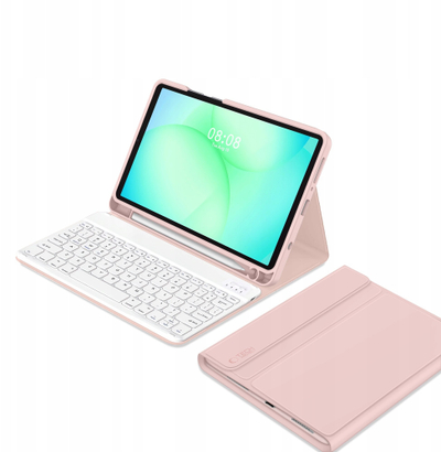 Mbulesë me tastierë Tech-Protect SC Pen për Galaxy Tab A11 Plus A9 Plus, rozë