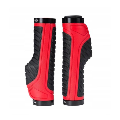 Doreza biçiklete Rockbros BT1802RD, ergonomike, diametër 22 mm, e kuqe me të zezë