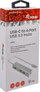 Hub USB Equip USB C në 4 porta USB 3.0, kompakt, gri