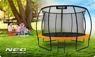 Trampolinë për kopsht Neo Sport, 180 x 374 cm, portokalli