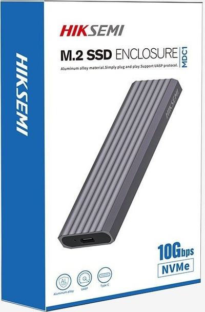 Kllapë Hikvision MDC1 për modul M.2 NVME, metalike, argjend