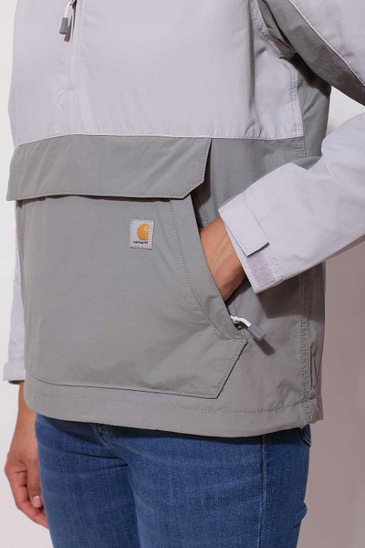 Јакна Carhartt Packable, текстил, за жени, L, светло виолетова сива