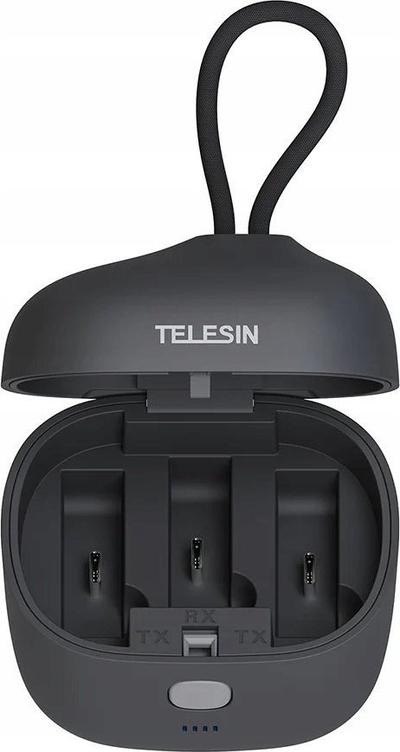 Karikues me power bank Telesin TE-WMB-001, për 3 Rode Wireless GO GO II, 4000mAh, i zi