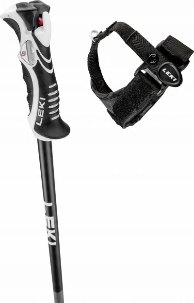 Shkopinj skish Leki Bold Lite S, 125 cm, alumini, gri e zezë e kaltër