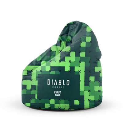 Qese ulëse për fëmijë Diablo Chairs Craft Edition, ergonomike, material i papërshkueshëm nga uji, jeshile