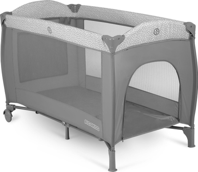 Krevat udhëtimi Ricokids RK-242, 125x65x78cm, me dyshek dhe çantë për ta çu, gri