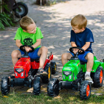 Traktor lodër Falk Supercharger 2030AB, me pedale, me rimorkio, i kuq