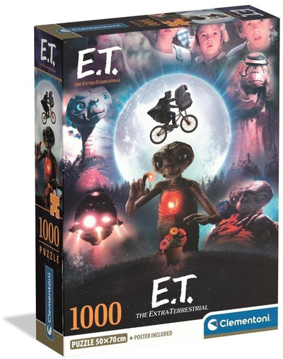 Puzzle Clementoni Cult Movies E.T, 1000 copa, 50x70cm, shumëngjyrësh