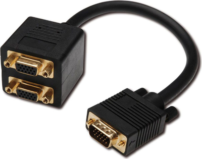 Kabllo Digitus splitter VGA, 0.2 m, e zezë