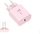 Karikues T-phox Moderate Series T-PP11, 20W, me kabllo USB-C në USB-C 60W, rozë
