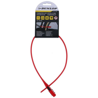 Katenë biçiklete Dunlop me numra, 53cm, kod 3-shifror, e kuqe