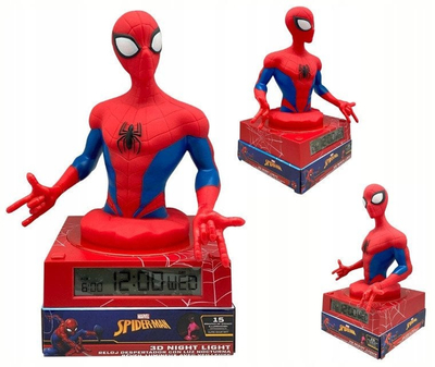 Ora alarmi Kids Licensing Marvel Spiderman, me dritë nate, shumëngjyrëshe