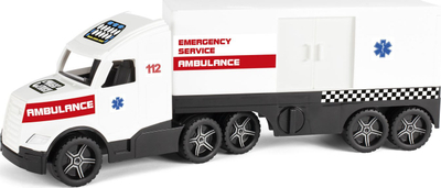 Lodër kamion Wader Magic Truck Action Rescue, 79 cm, ambulancë, e bardhë
