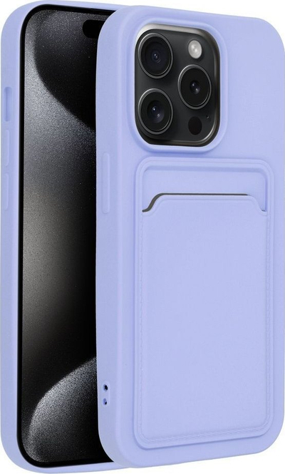 Kapak OEM me xhep karte për iPhone 15 Pro, mbrojtës, vjollcë