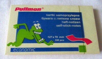 Fletë ngjitëse PULLMAN P0021, 75 x 125 mm, 100 fletë, të verdha