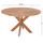 Tavolinë ngrënieje Homus Excess HM9868, rrumbullakët 130cm, dru teak, ngjyrë natyrale matte