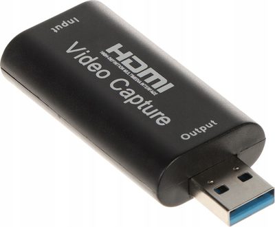 Kartë kapjeje HDMI në USB, 1080p, kompakte, e zezë