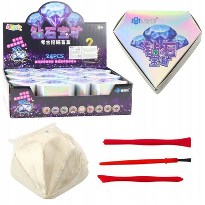 Set lodër arkeologjik Diamond Excavations, kristal surprizë, mjete për gërmim, shumëngjyrësh
