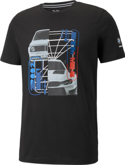 Bluzë Puma BMW Motorsport Graphic Tee M 531194-01, pambuk, e zezë