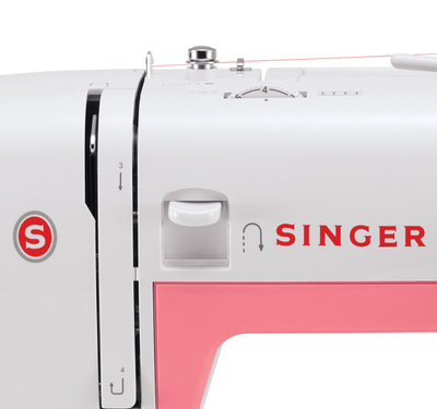 Makina qepëse Singer Semplice 3210, mekanike, për fillestarë, e bardhë rozë