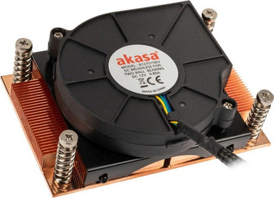 Ftohës CPU Akasa për AMD Socket AM4, profil i ulët, 75W TDP, ngjyrë e zezë