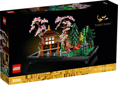 Set ndërtimi LEGO Icons Peaceful Garden 10315, model kopsht japonez, dekorativ, shumëngjyrësh