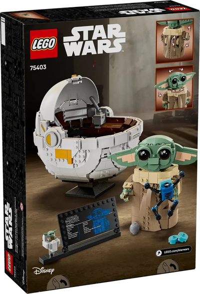 Lodër ndërtimi LEGO Star Wars Grogu with Hover Pram 75403, figurë ndërtuese, 10+ vjeç, shumëngjyrëshe