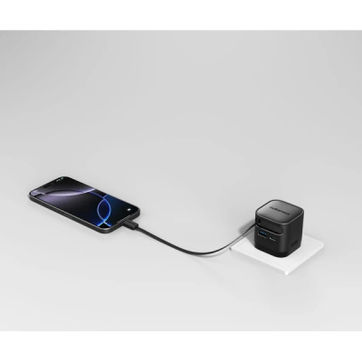 Karikues Cubenest S3D2 PD GaN 65W me kabllo USB-C, i zi
