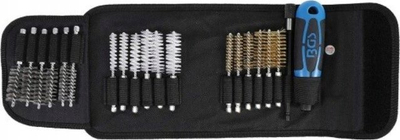 Set furçash pastruese për folenë e injektorëve Silver, 20 copë, çelik najlon bronz