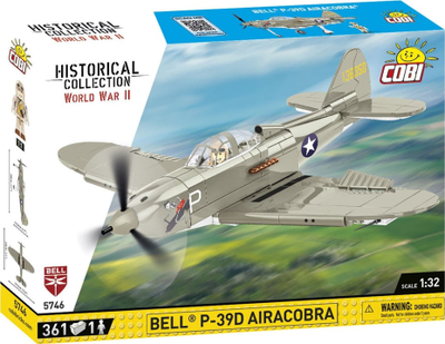 Set lodër Cobi Historical Collection WWII Bell P-39D Airacobra, 361 pjesë, 7+, shumëngjyrësh