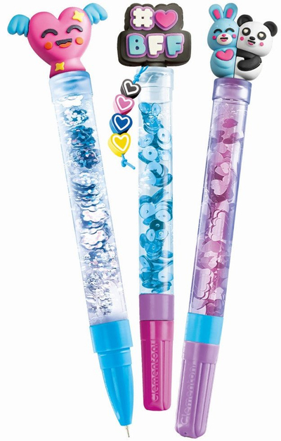Set kreativ për stilolapsa Clementoni Create Your Pens Best Friends Forever, 3 stilolapsa, për kalamaj 6+