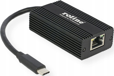 Adapter rrjeti Roline 12.02.1103, USB-C në RJ45, 2.5 Gbit/s, i zi